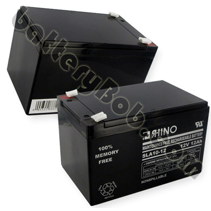 Rhino or Toyo SLA10-12 Alarm, Medical or UPS Battery - 2 PACK -12 Volt 12 AH - SLA10-12