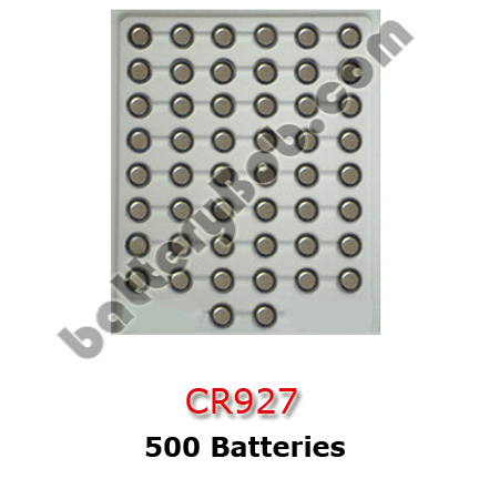 LITH-35 - CR927 500 Pack Lithium Coin Cell Batteries 3 Volt 30 mAh. 500 CR927 in a Tray.